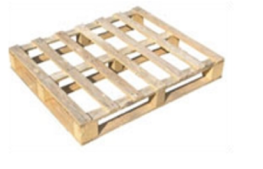 Rondomlopende houten pallet 100 x 120 cm licht